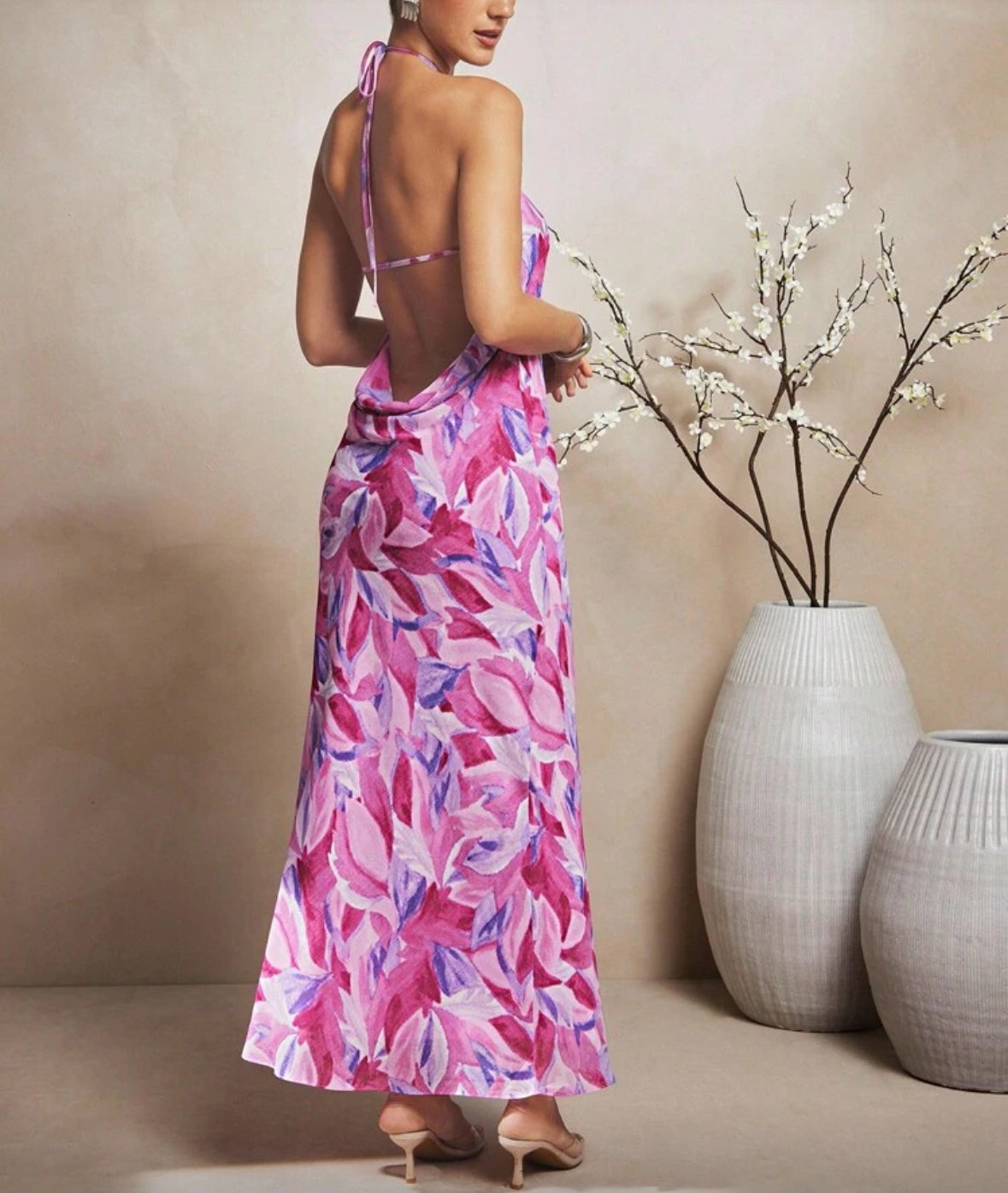 Vestido chiffon floral