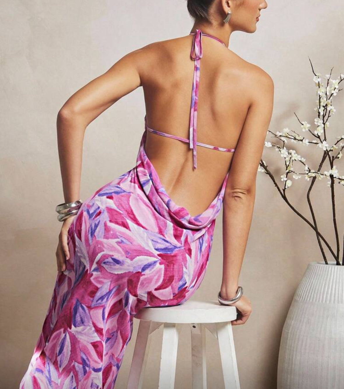 Vestido chiffon floral