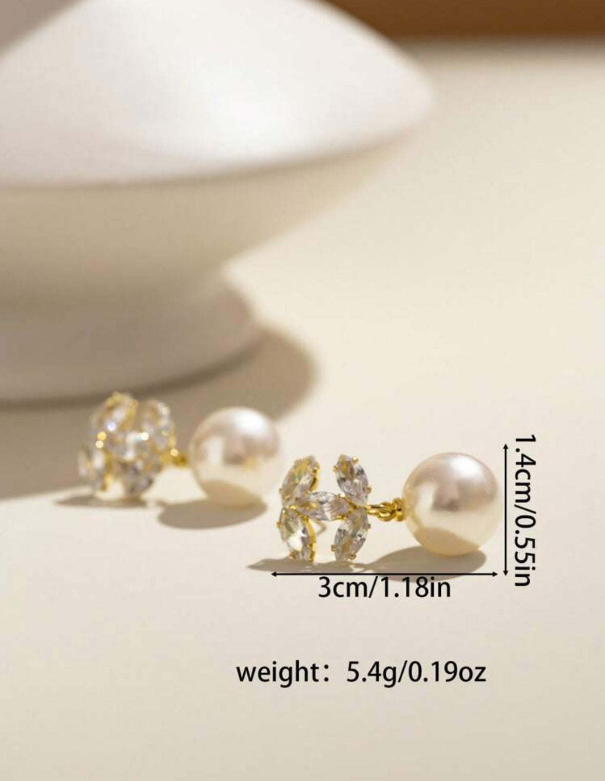 Brincos com pérolas