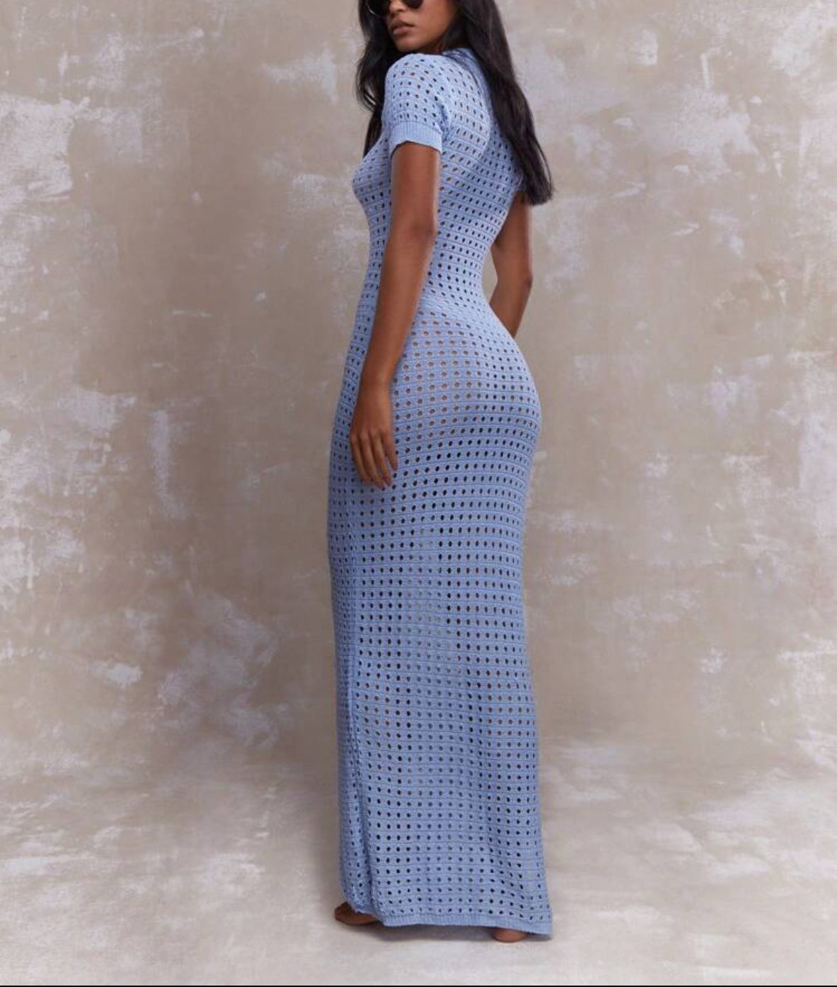 Vestido de praia azul