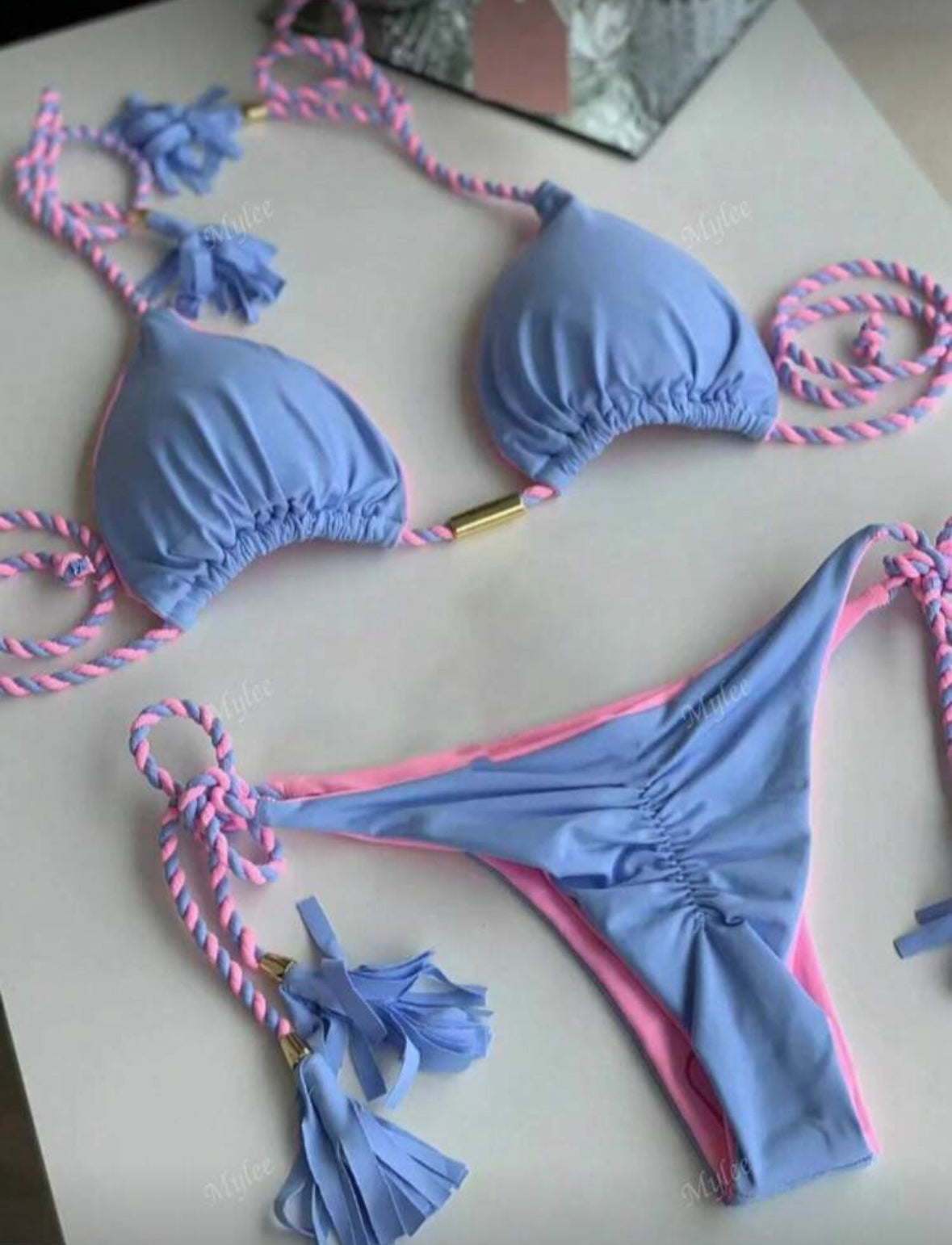 Fato de banho azul