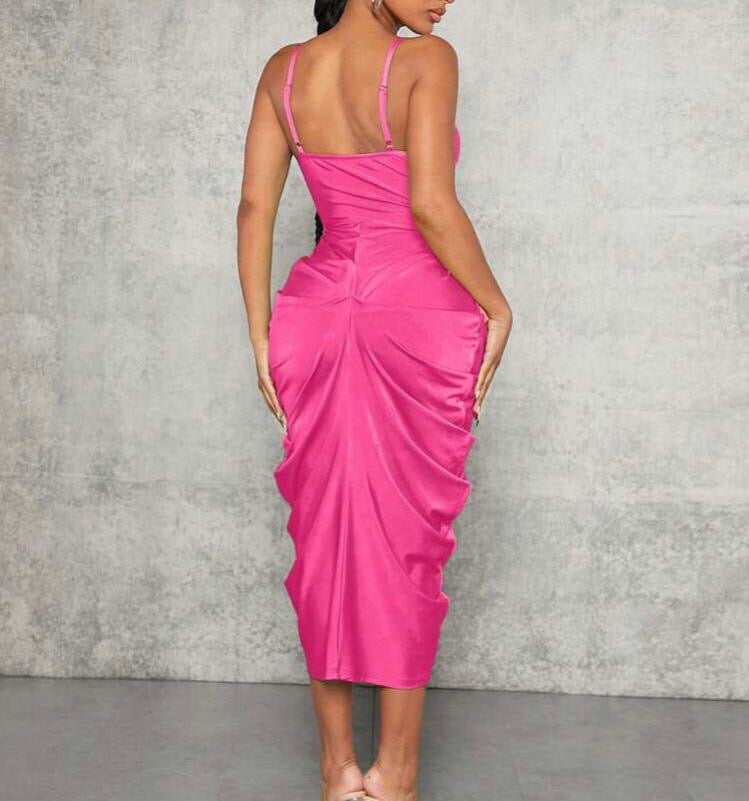 Vestido bodycon rosa melancia