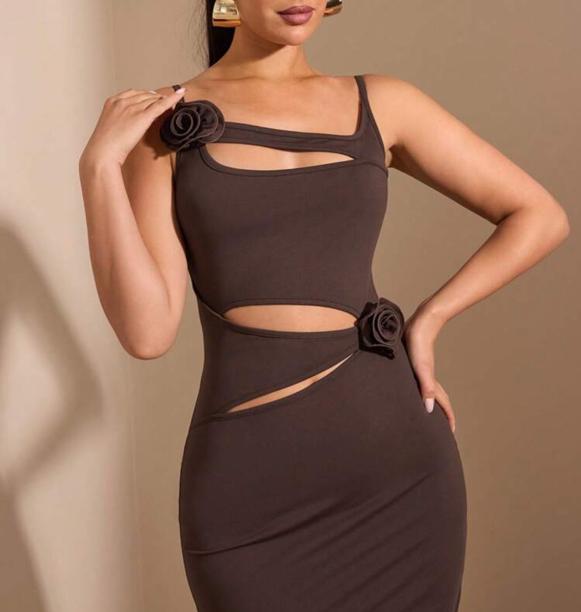 Vestido BAE castanho
