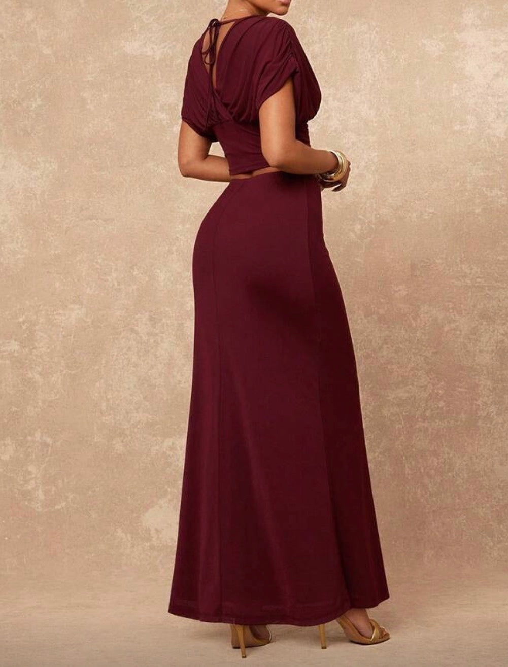 Conjunto elegante bordó