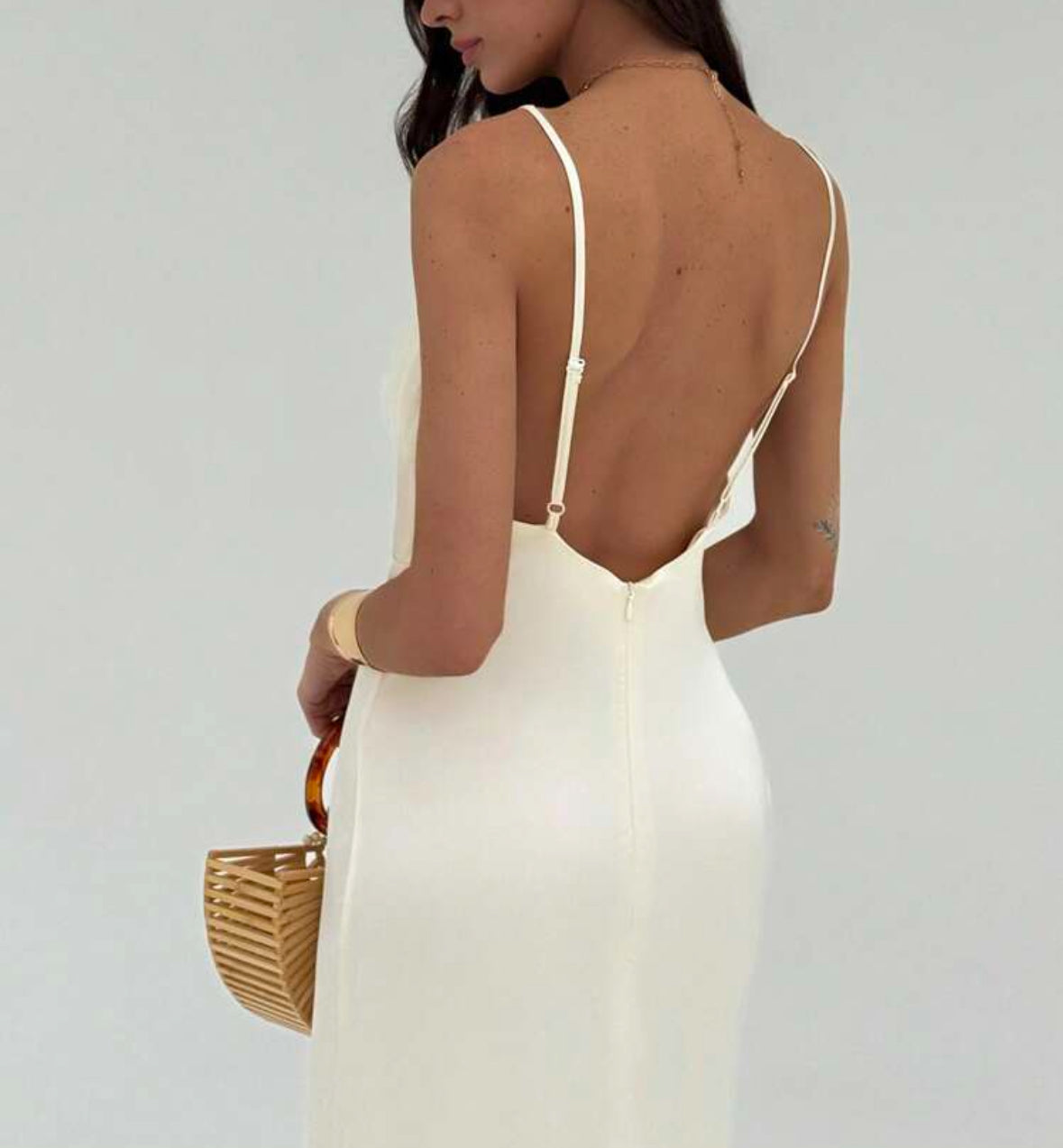 Vestido elegante champanhe