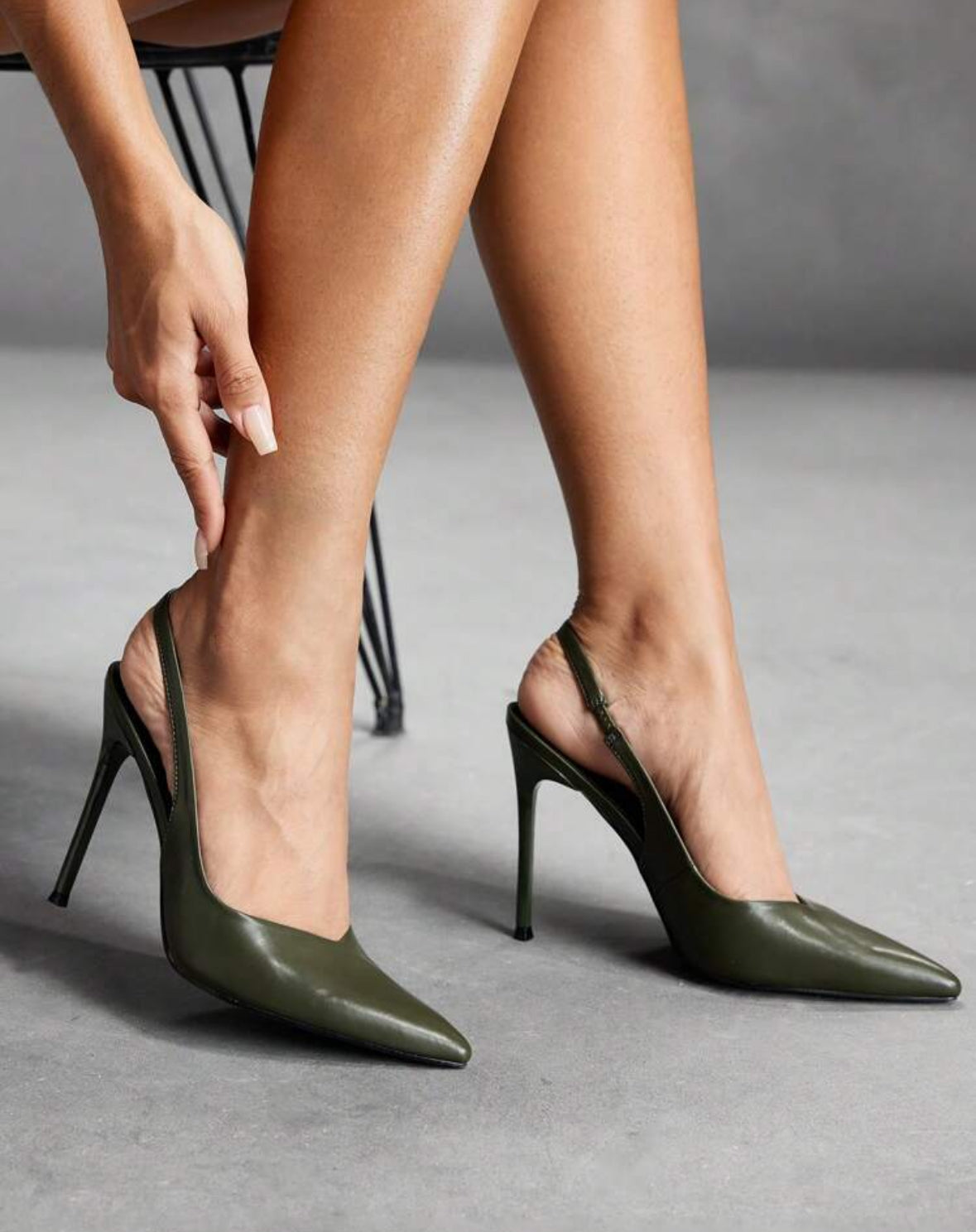 Sapato verde salto 11cm