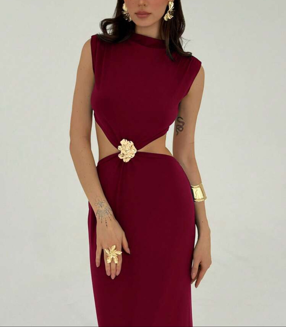 Vestido bordó