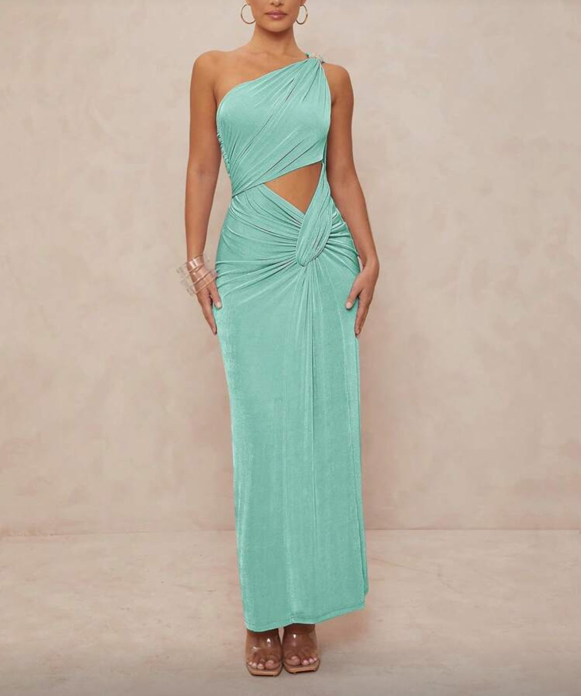 Vestido de malha verde