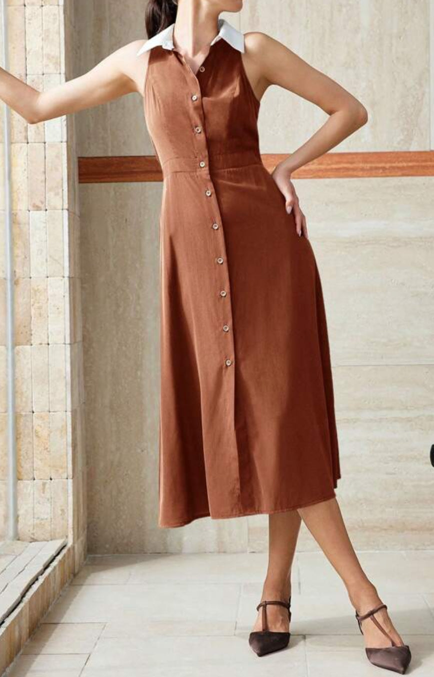 Vestido castanho
