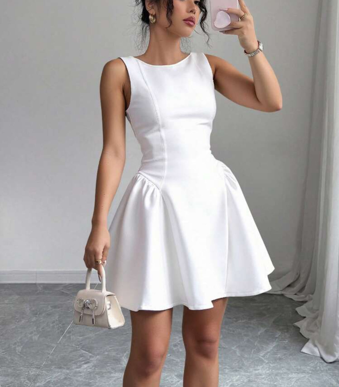Vestido curto branco