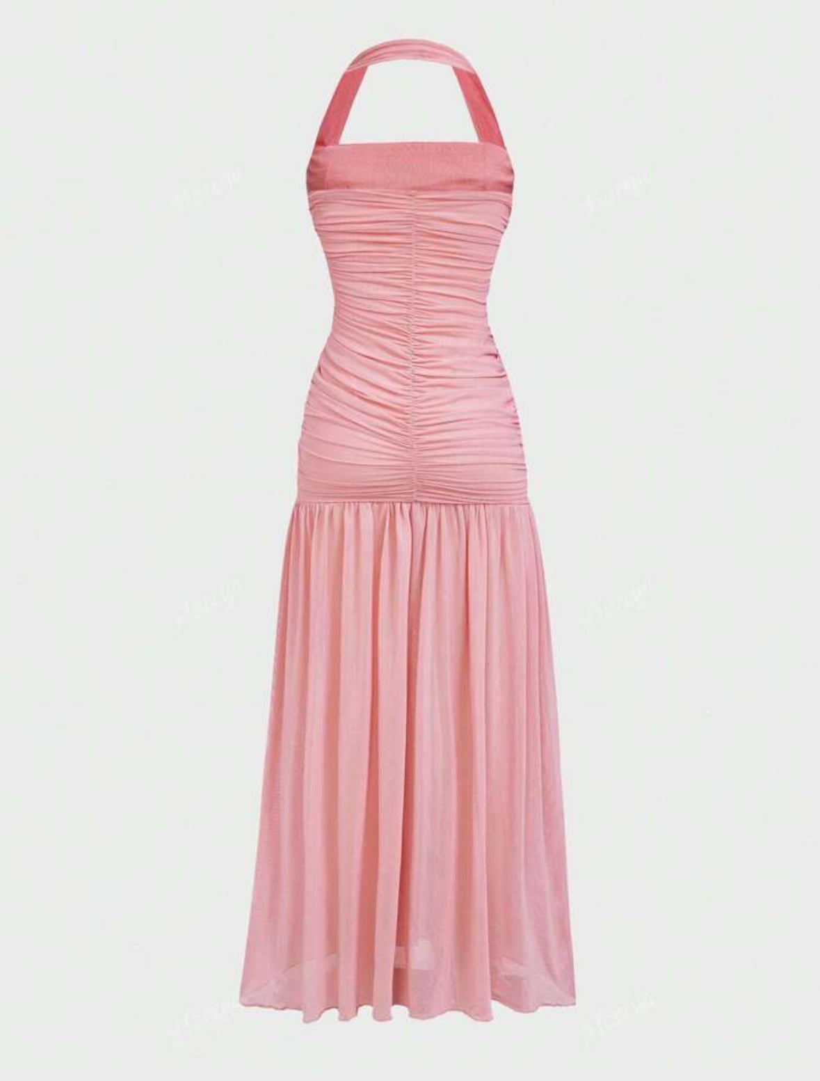 Vestido minimalista rosa