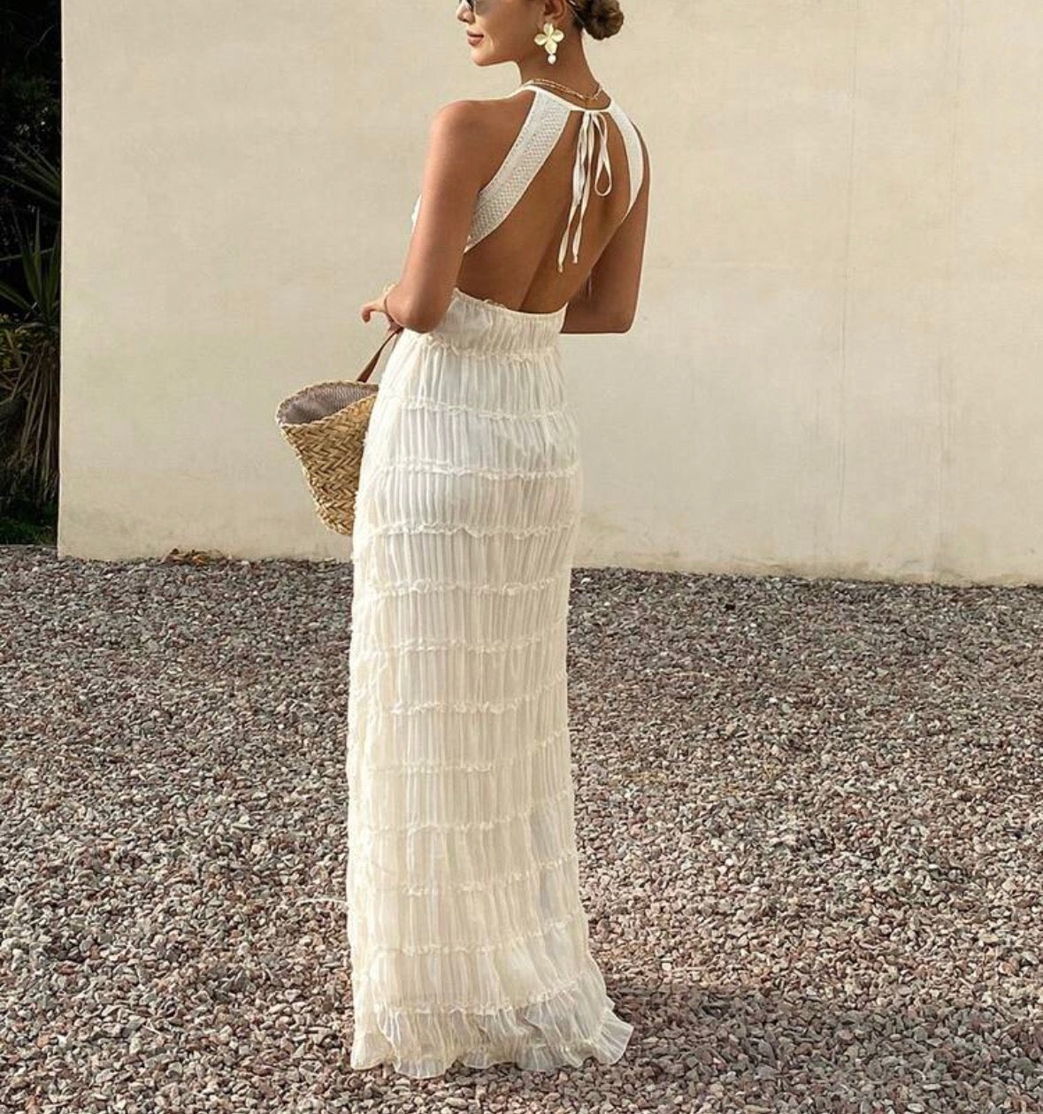 Vestido de verão bege