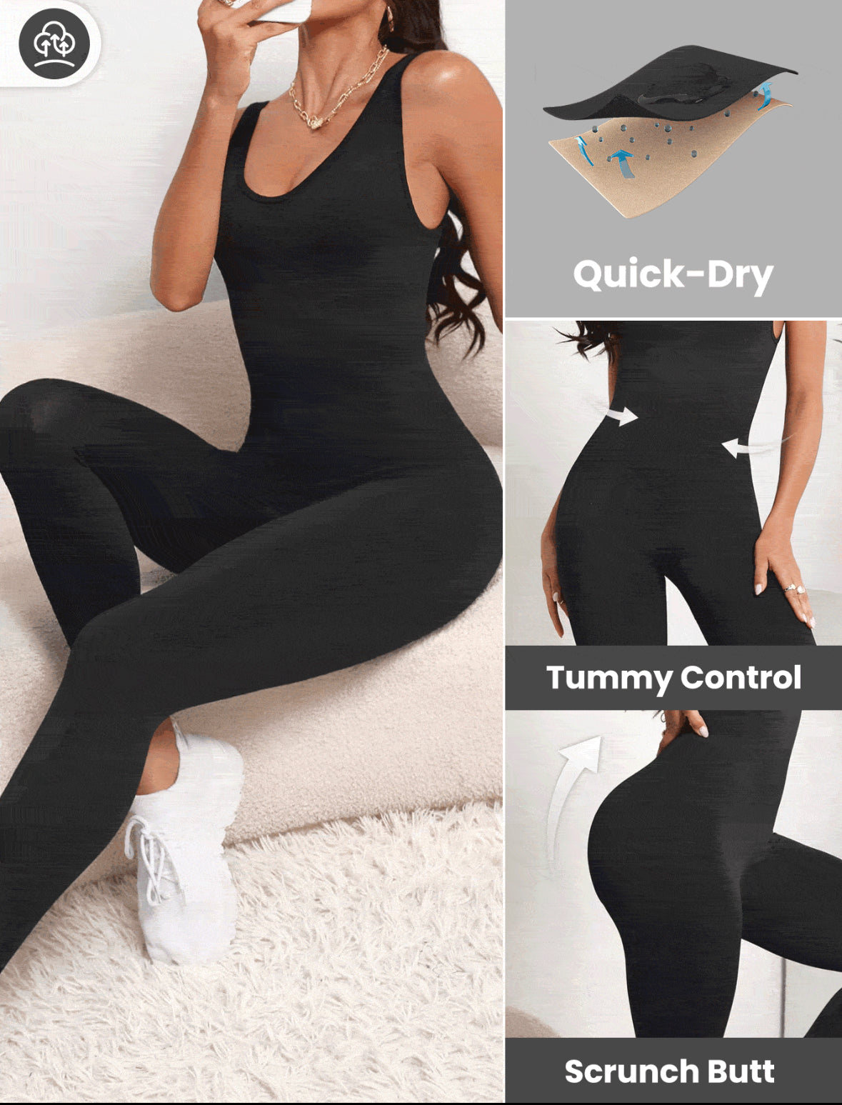 Macacão desportivo preto