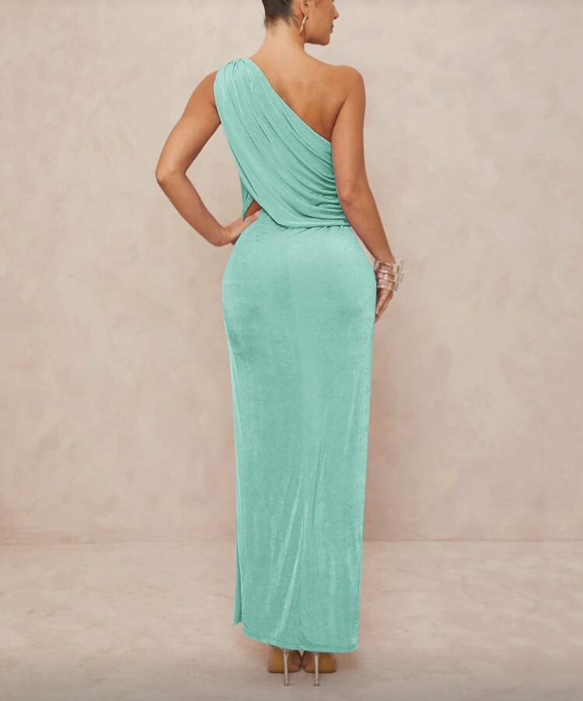 Vestido de malha verde