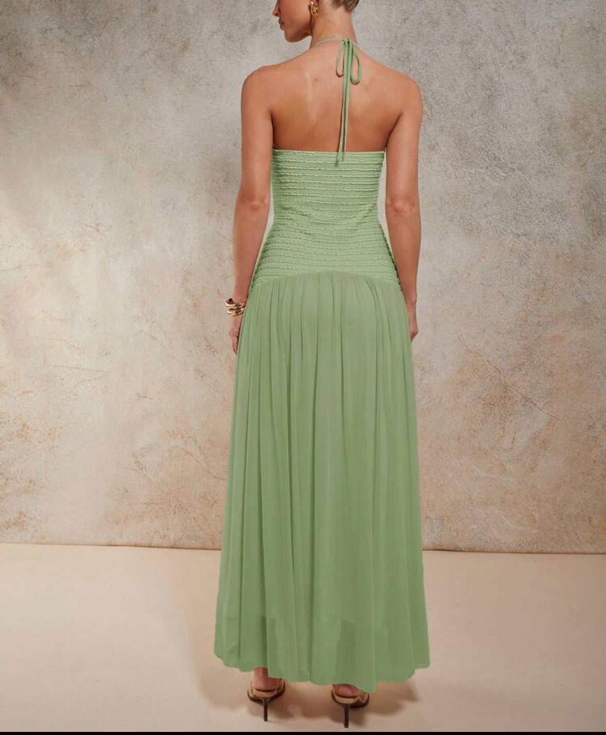 Vestido elegante verde