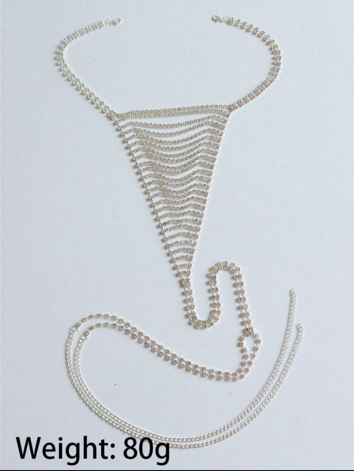 Corrente de cintura com cristais