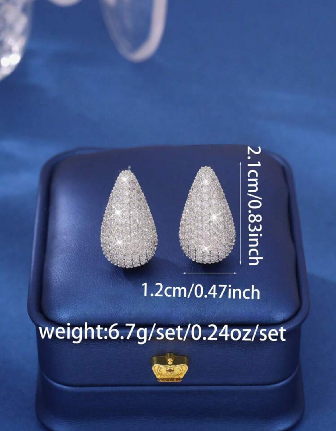 Brincos de gota com strass