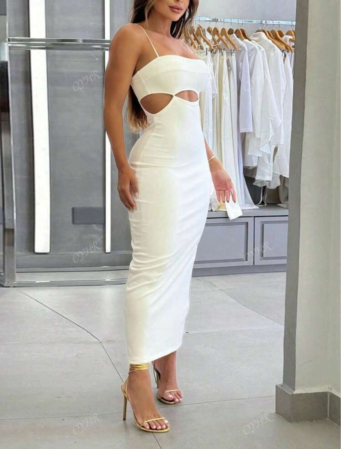 Vestido elegante branco