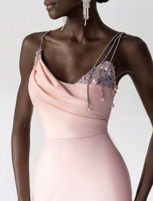 Vestido elegante rosa