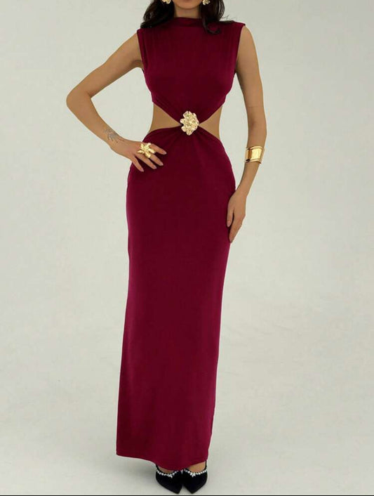Vestido bordó