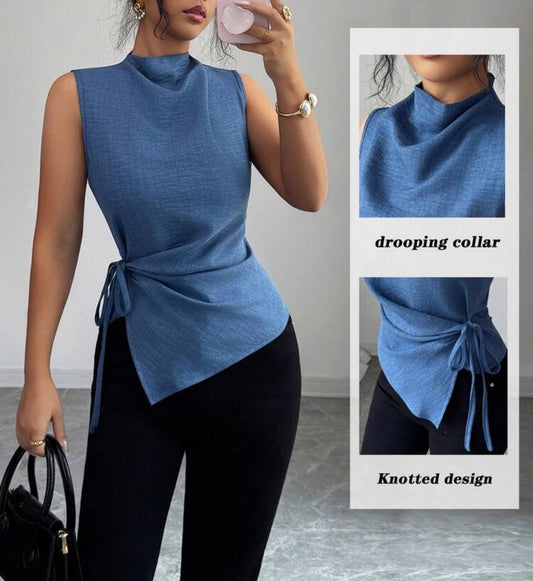 Blusa elegante azul
