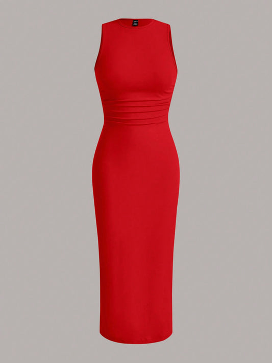 Vestido simples vermelho