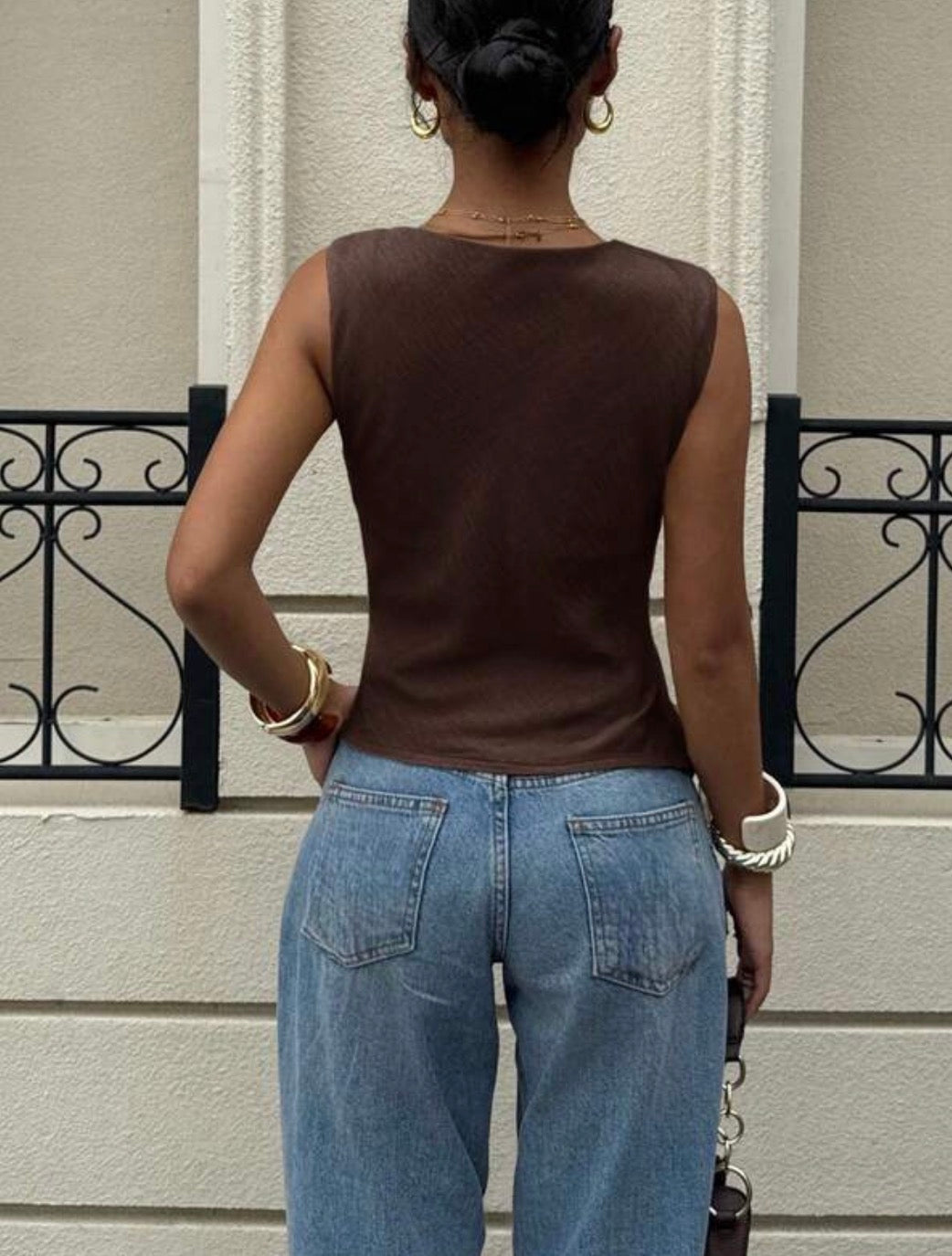 Blusa castanha