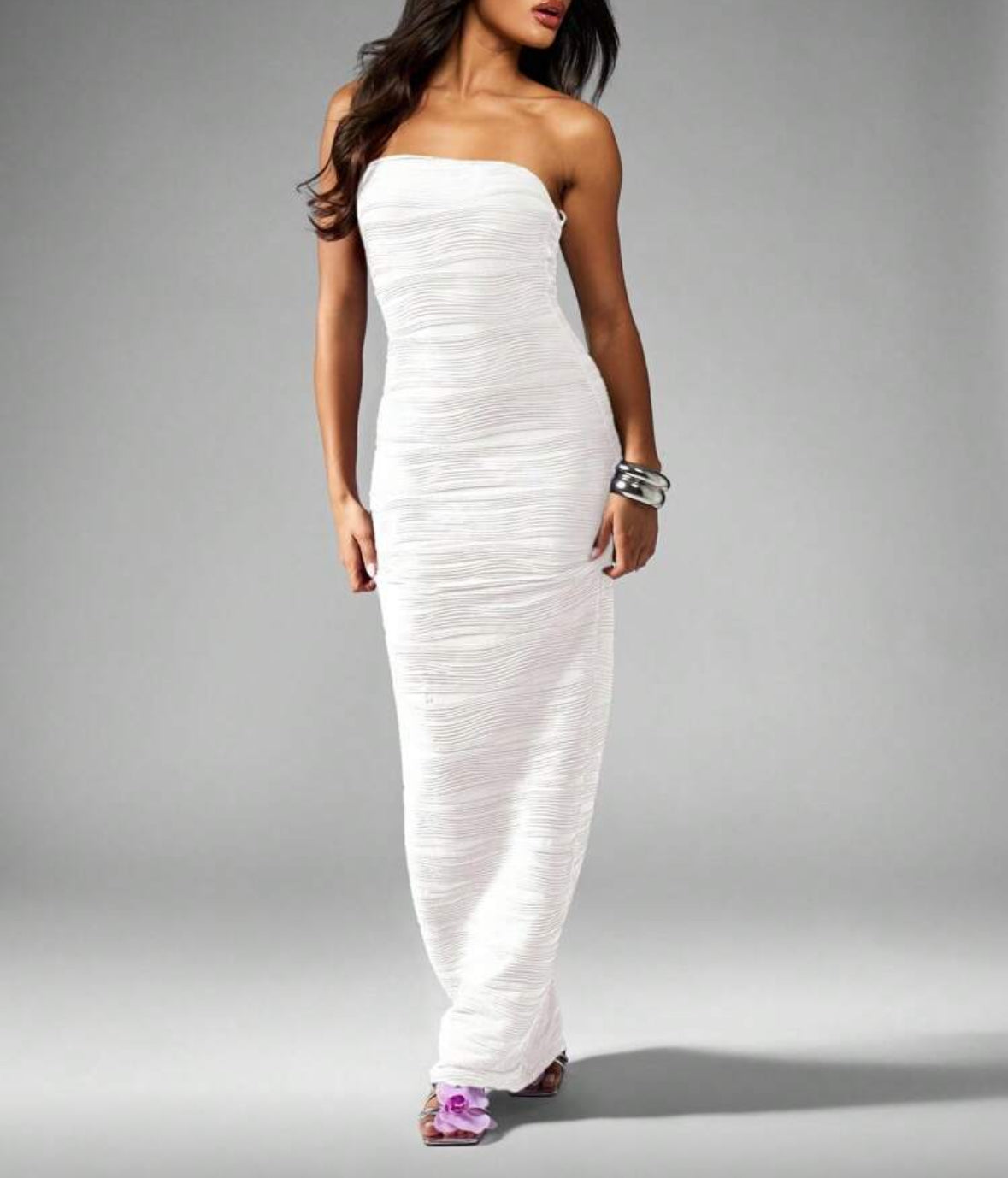 Vestido sem alças branco