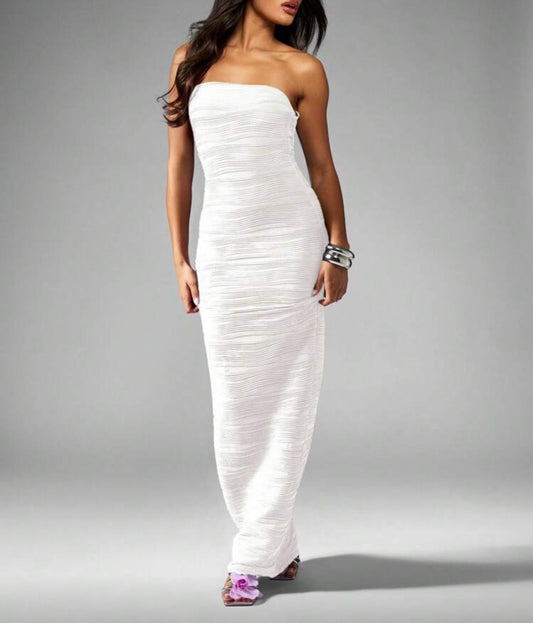 Vestido sem alças branco