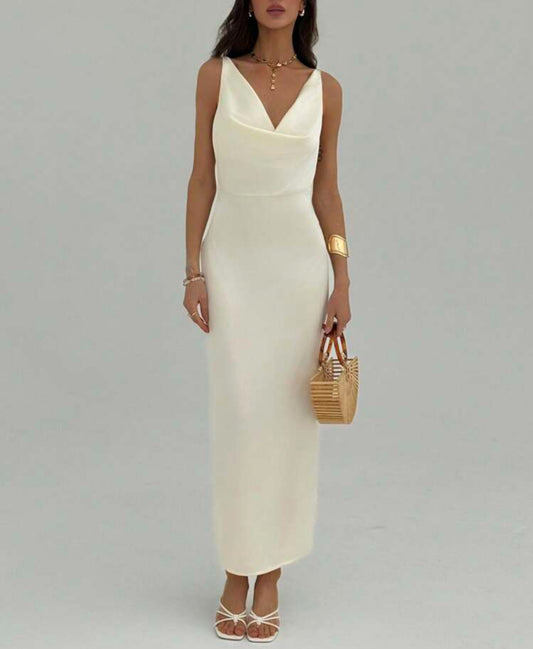 Vestido elegante champanhe