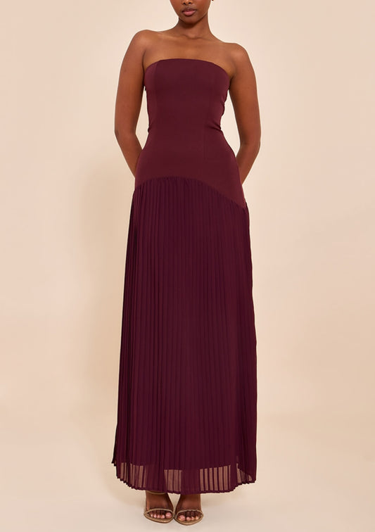 Vestido cor de vinho elegante