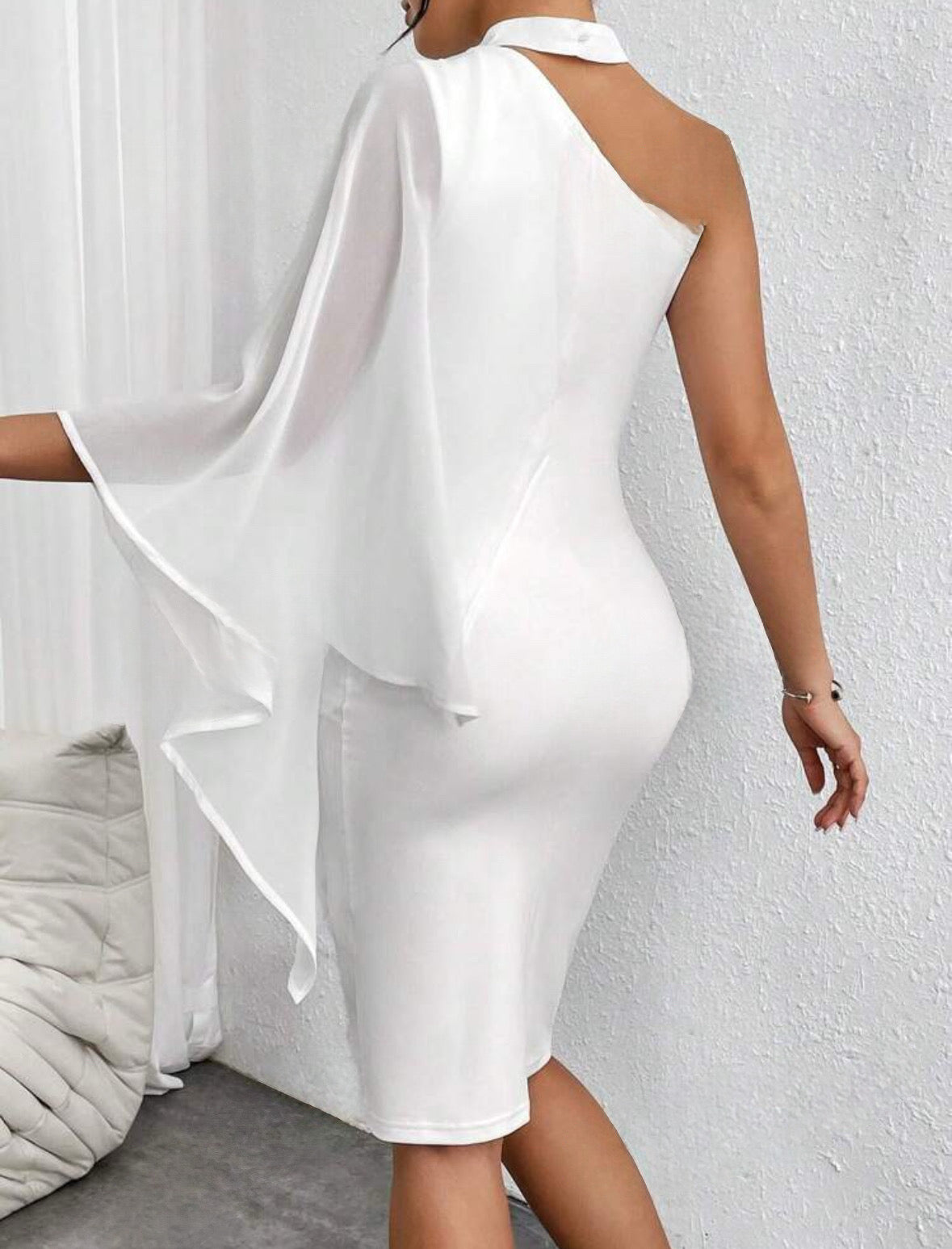 Vestido com babados branco