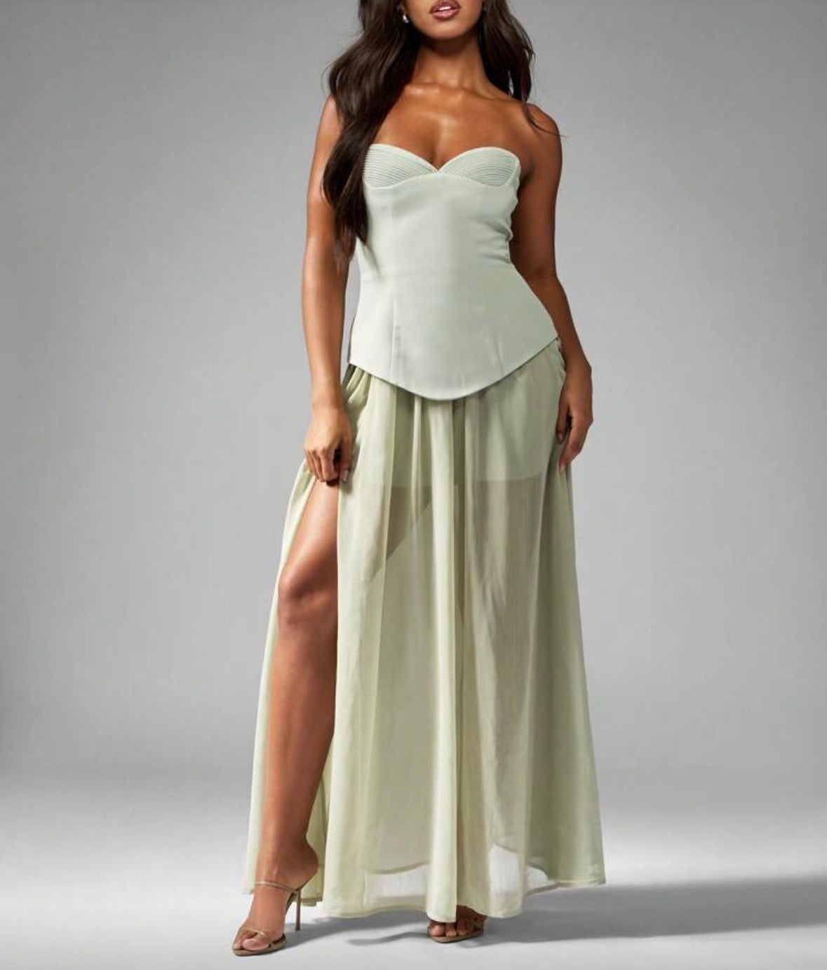 Vestido ocasional verde