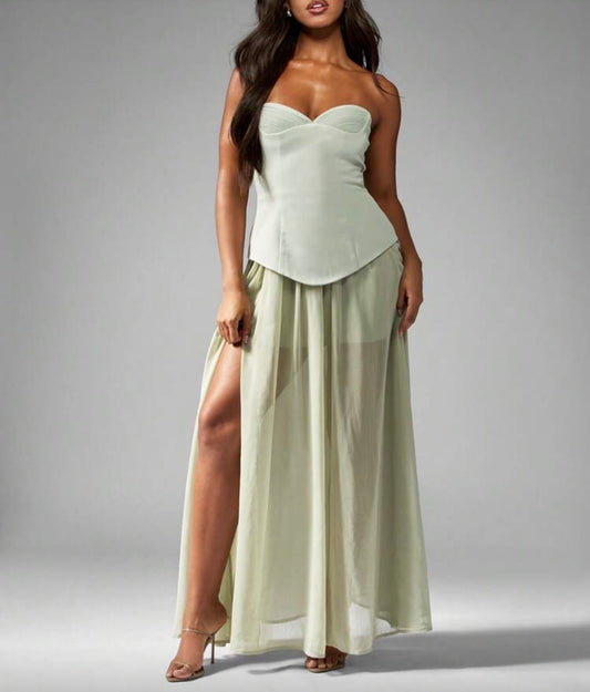 Vestido ocasional verde