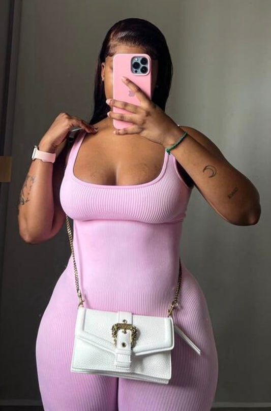 Macacão desportivo rosa