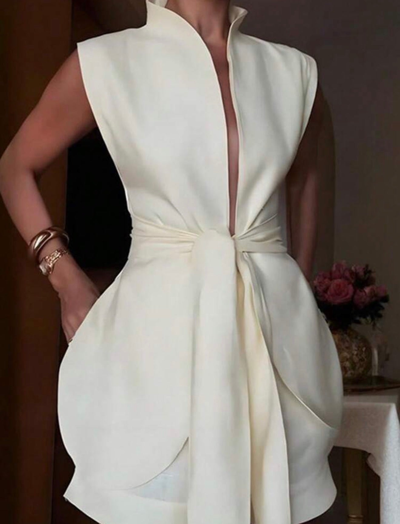 Conjunto elegante bege