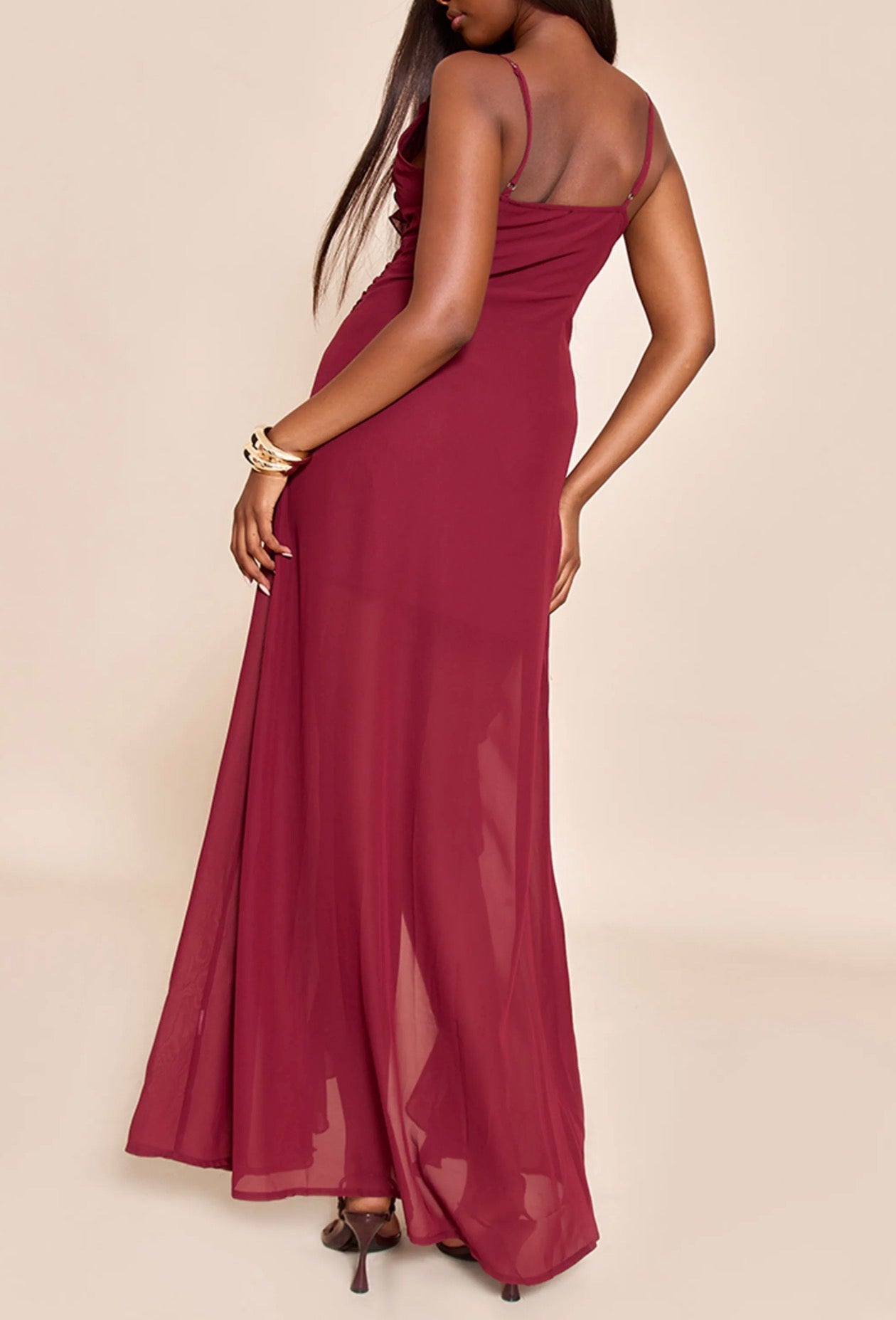 Vestido cor de vinho