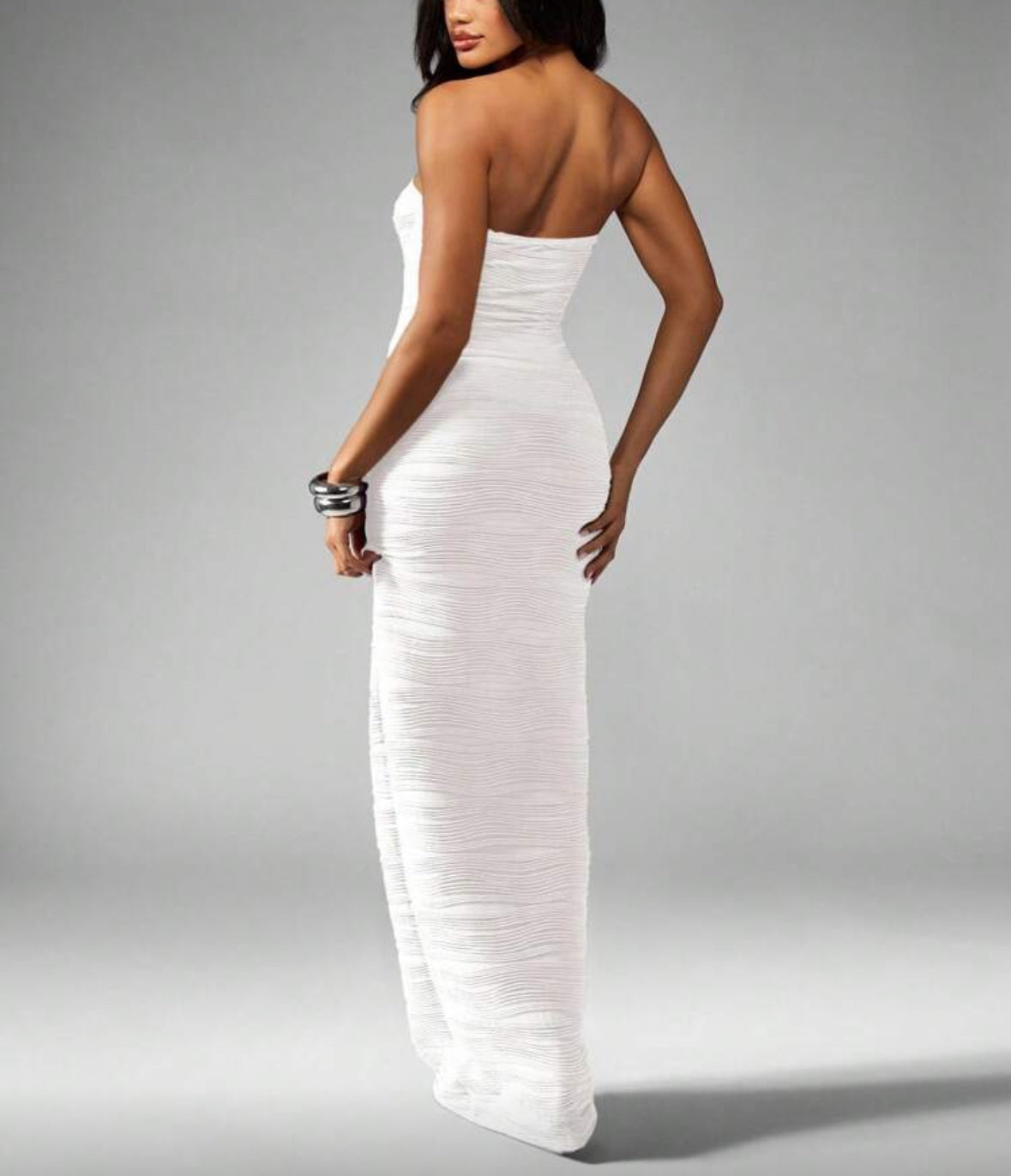 Vestido sem alças branco