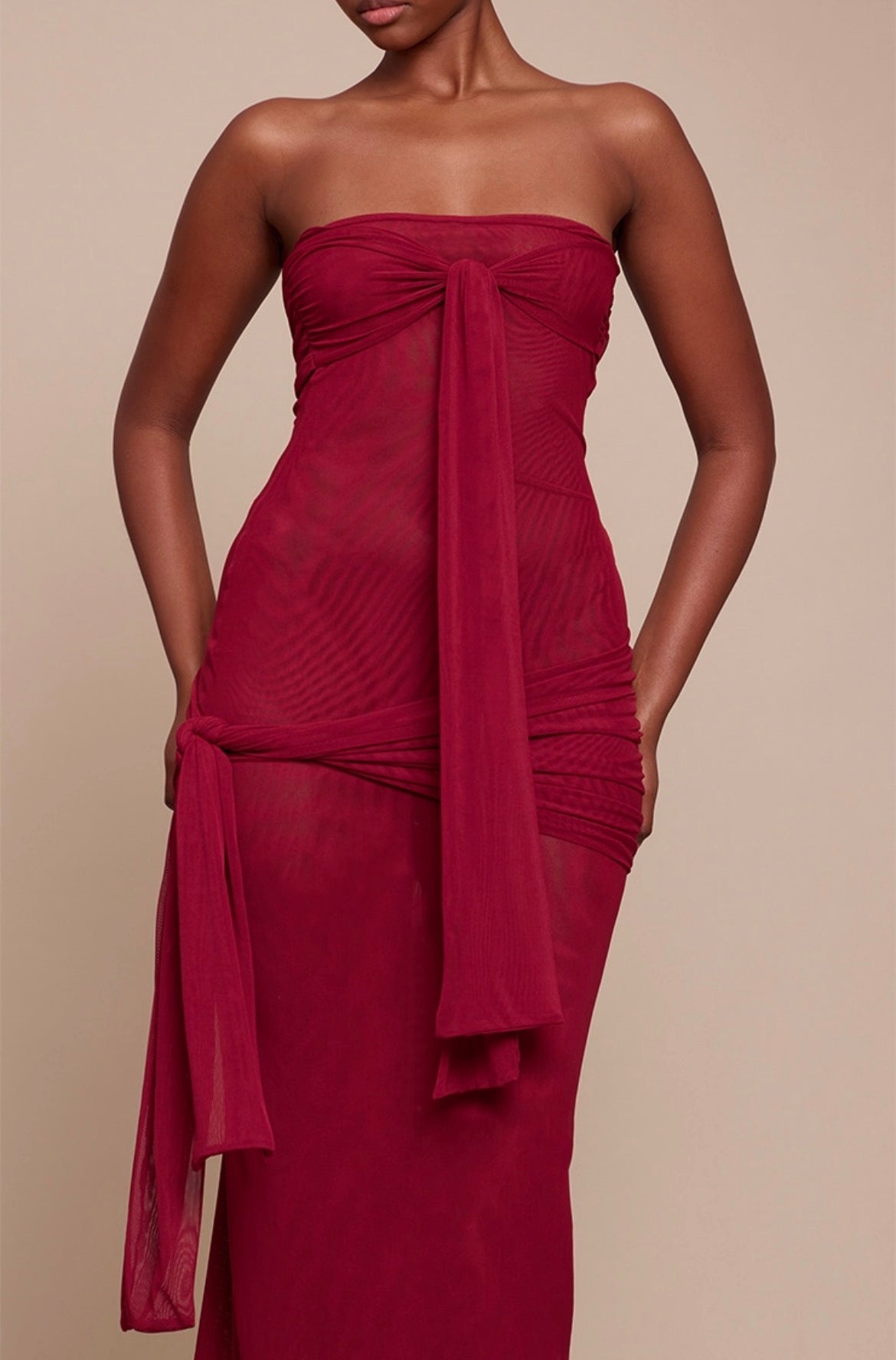 Vestido vermelho elegante