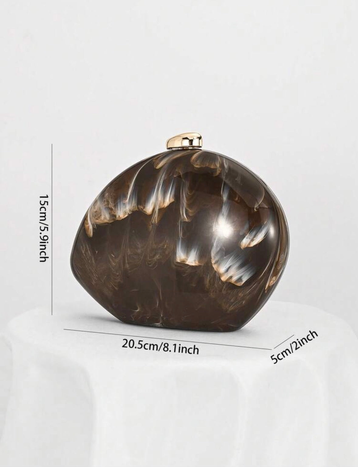 Bolsa elegante castanha
