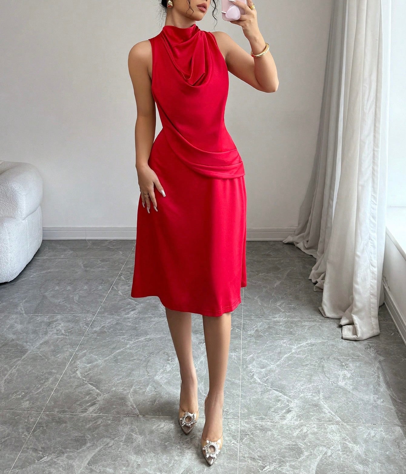 Vestido elegante vermelho