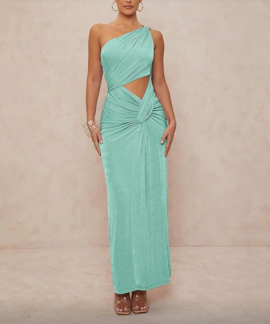 Vestido de malha verde