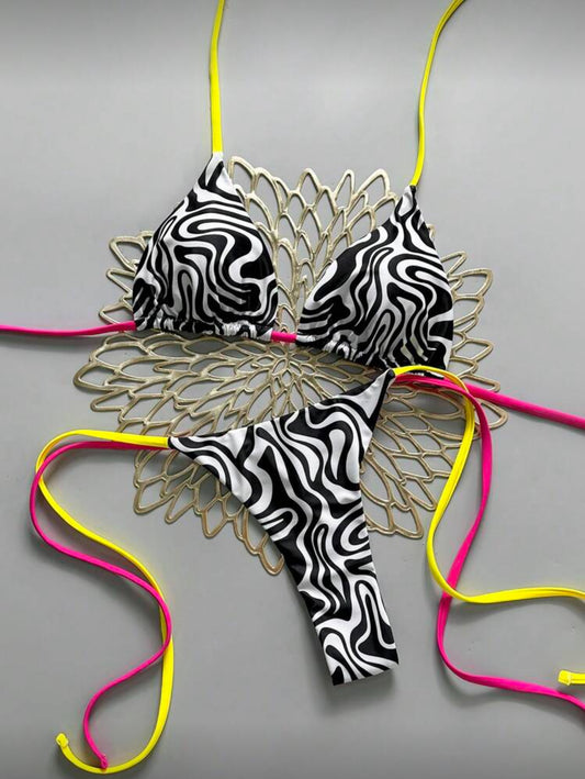 Fato de banho multicolorido