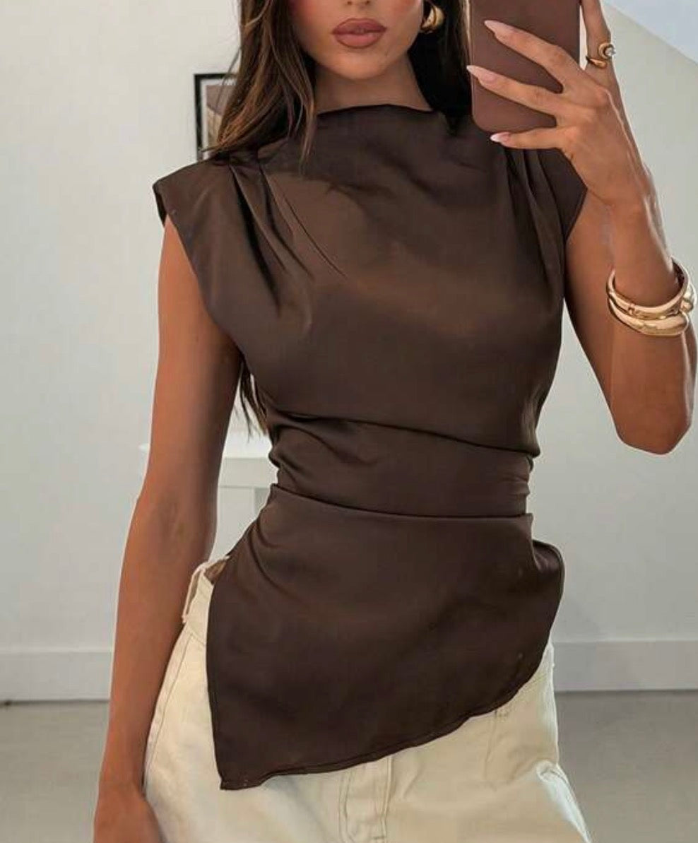 Blusa castanha