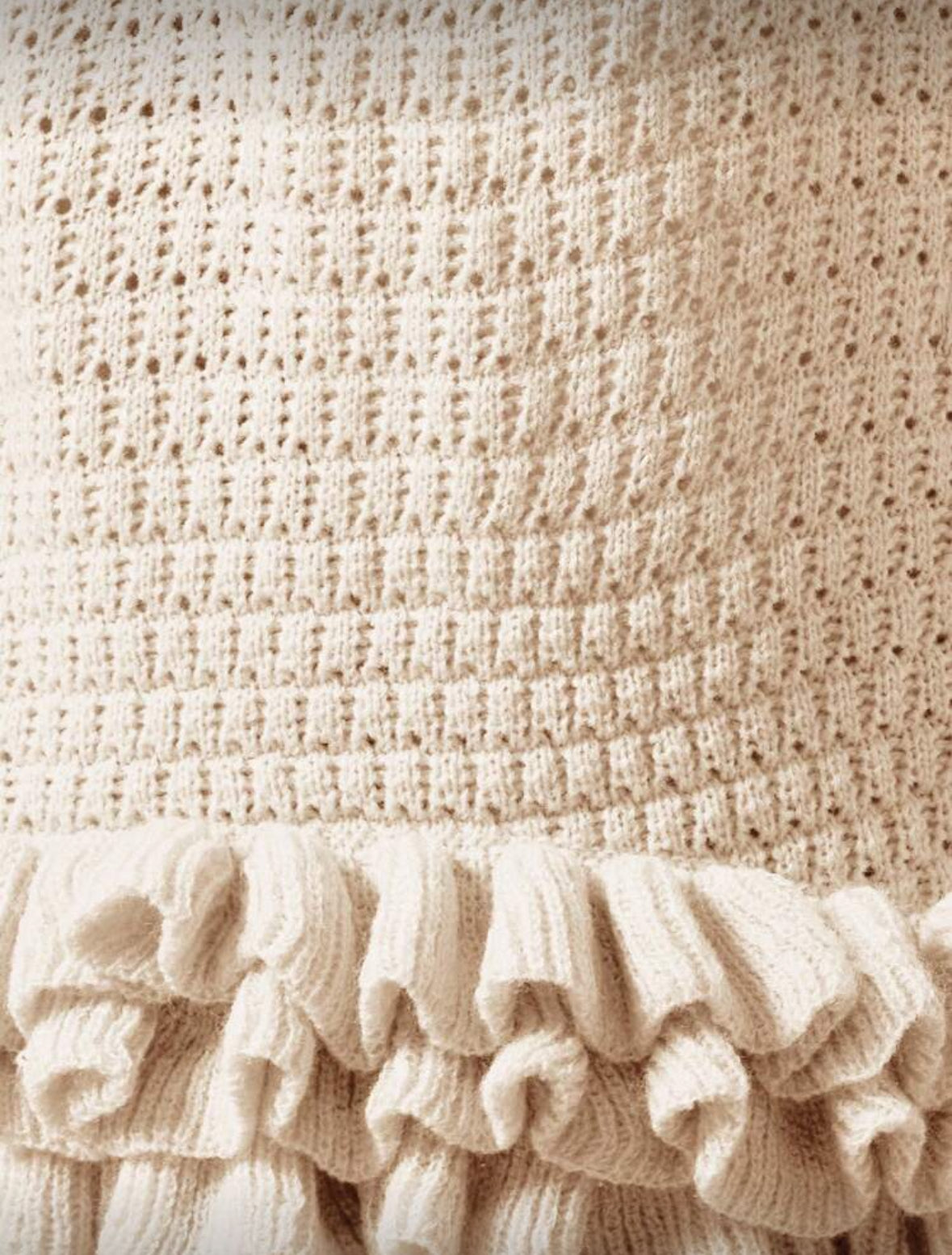 Vestido crochê bege