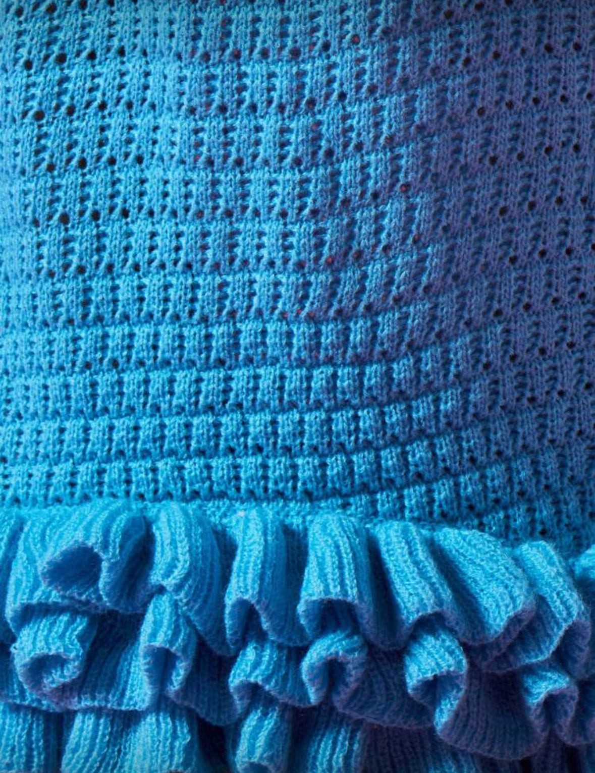 Vestido crochê azul