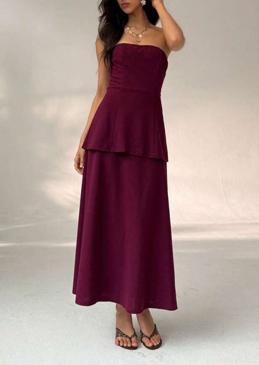 Vestido cor de vinho
