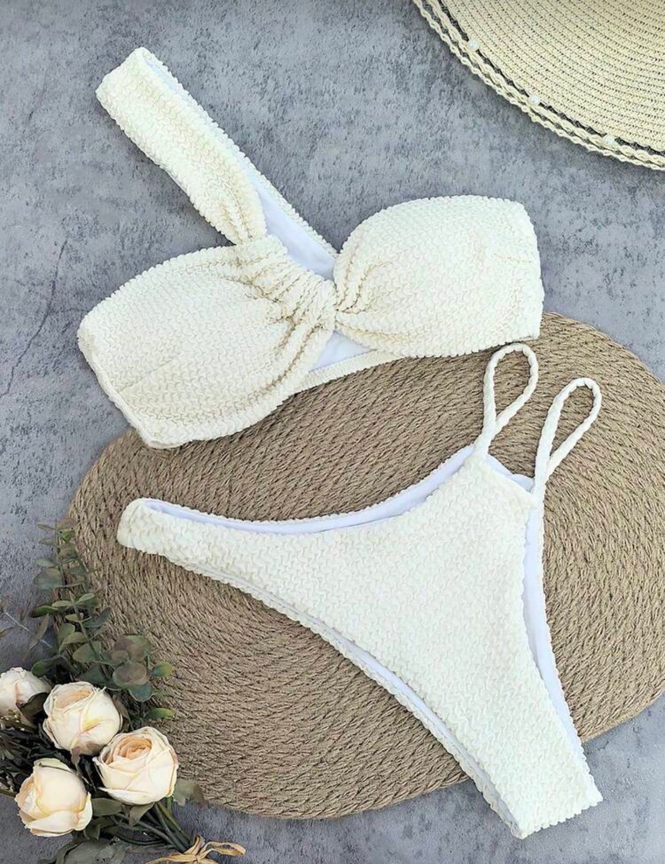 Fato de banho creme