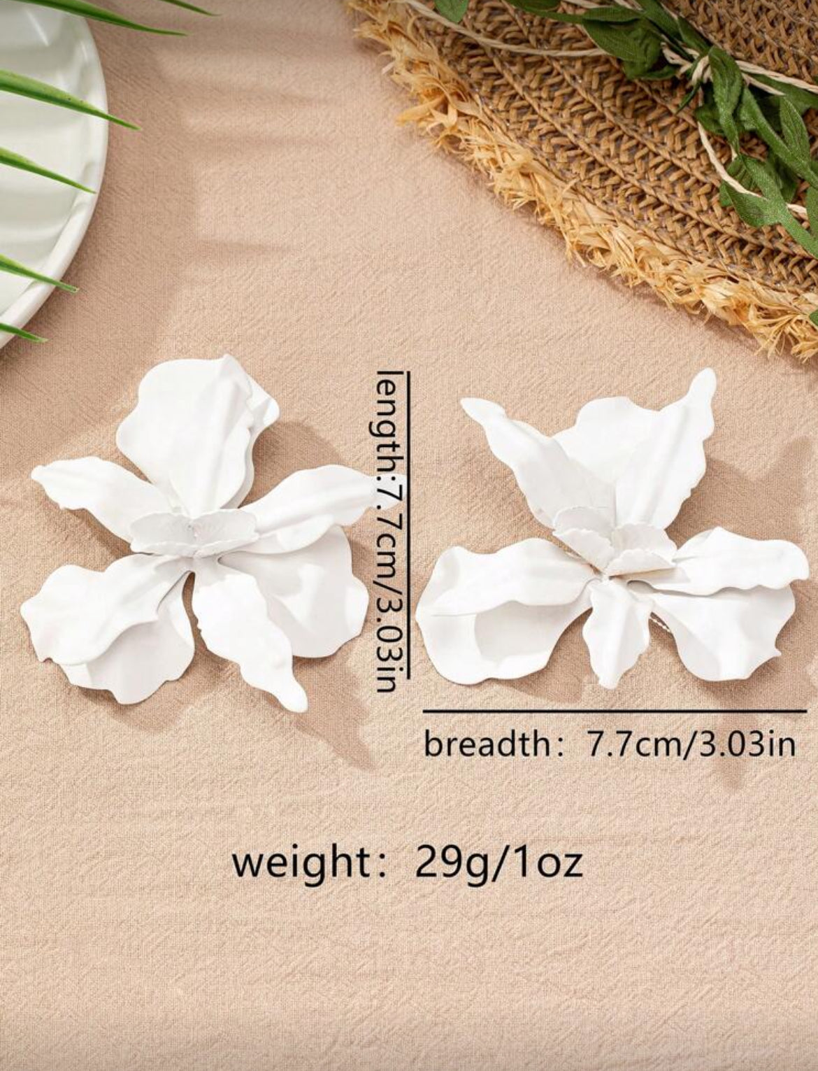 Brincos flor tropical