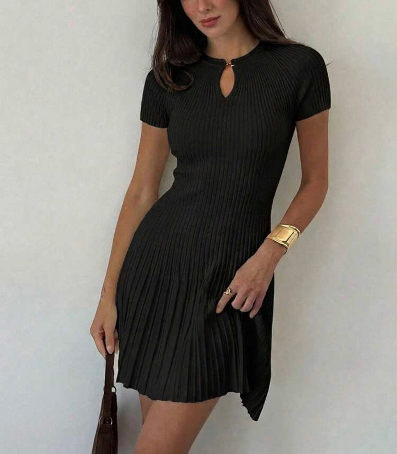 Vestido de malha preto